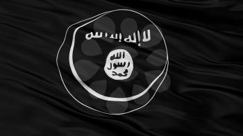 Eastern Indonesian Mujahideen Mujahidin Flag, Closeup View, 3D Rendering