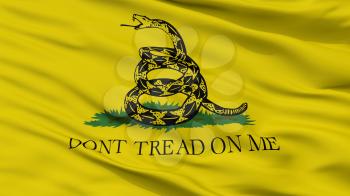 Gadsden Flag Closeup View, 3D Rendering