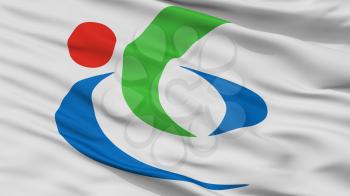 Higashiomi City Flag, Country Japan, Shiga Prefecture, Closeup View, 3D Rendering