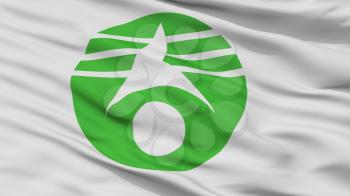 Kasukabe City Flag, Country Japan, Kasukabe Prefecture, Closeup View, 3D Rendering