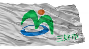 Miyoshi City Flag, Country Japan, Tokushima Prefecture, Isolated On White Background, 3D Rendering