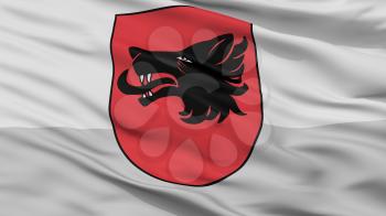 Balvi City Flag, Country Latvia, Closeup View, 3D Rendering