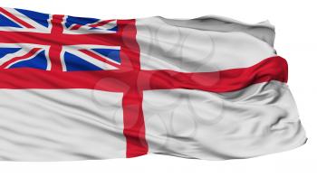 United Kingdom Naval Ensign Flag, Isolated On White Background, 3D Rendering