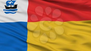 Almere City Flag, Country Netherlands, Closeup View, 3D Rendering