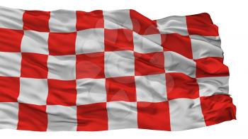 Glogow City Flag, Country Poland, Isolated On White Background, 3D Rendering