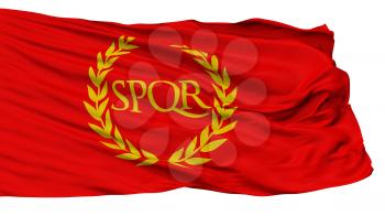 Roman Empire Spqr Isolated Flag With White Background, 3D Rendering