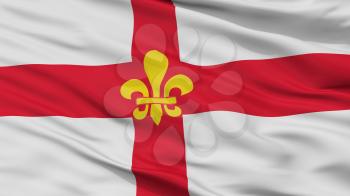 Lincoln City Flag, Country Uk, Closeup View, 3D Rendering