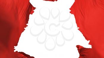 Vietnam flag ripped apart, white background, 3d rendering