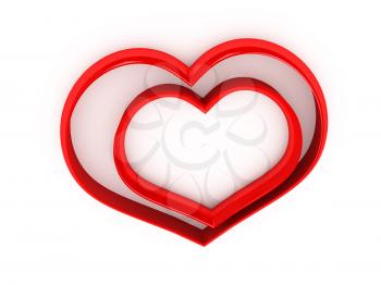 Royalty Free Clipart Image of Hearts