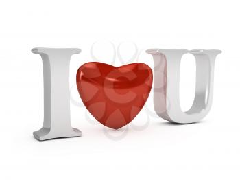 Royalty Free Clipart Image of the Words I Love You