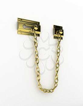 Royalty Free Clipart Image of a Door Chain