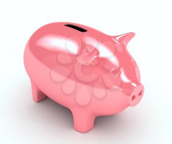 Royalty Free Clipart Image of a Piggy Bank