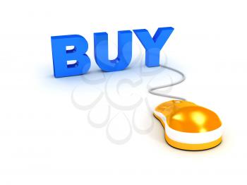 Royalty Free Clipart Image of an Online Shopping Concept