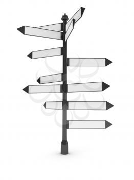 Royalty Free Clipart Image of Direction Signs