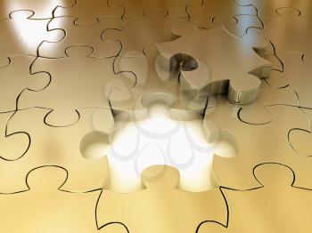 Royalty Free Clipart Image of a Puzzle