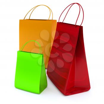 Royalty Free Clipart Image of Shopping Bags