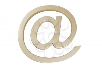 Royalty Free Clipart Image of an Email Sign