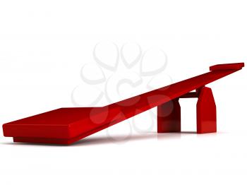 Royalty Free Clipart Image of a Seesaw