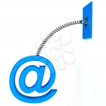 Royalty Free Clipart Image of an Email Sign