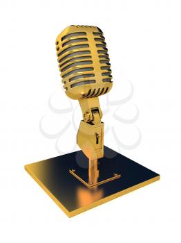 Royalty Free Clipart Image of a Retro Microphone