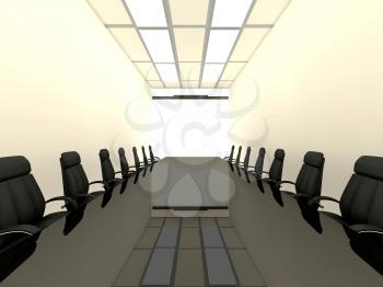 Royalty Free Clipart Image of a Conference Table