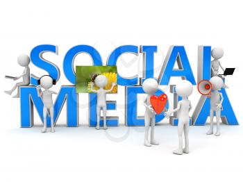 Royalty Free Clipart Image of a Social Media Concept