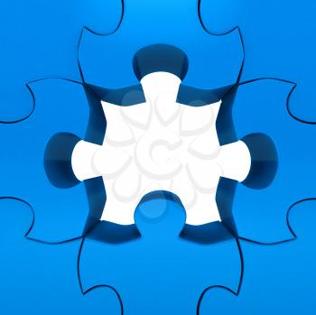 Royalty Free Clipart Image of a Puzzle