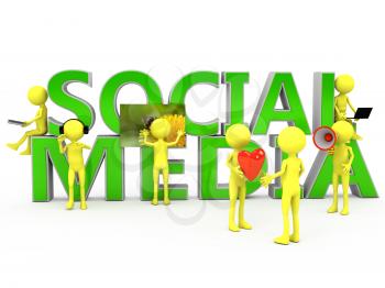 Royalty Free Clipart Image of a Social Media Concept