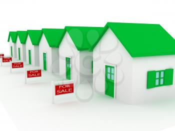 Royalty Free Clipart Image of a Group of Houses