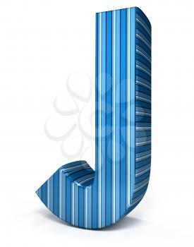 Royalty Free Clipart Image of a Blue Letter