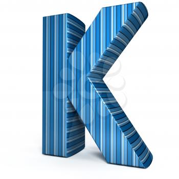 Royalty Free Clipart Image of a Blue Letter