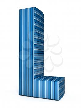 Royalty Free Clipart Image of a Blue Letter