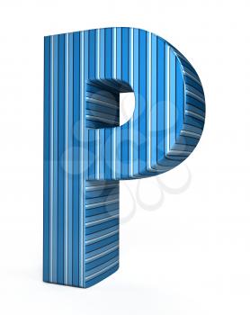 Royalty Free Clipart Image of a Blue Letter