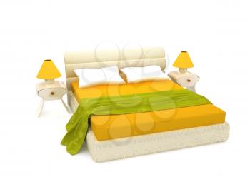 Royalty Free Clipart Image of a Bed