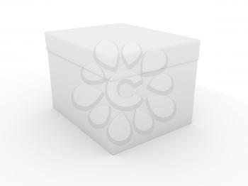 Royalty Free Clipart Image of a White Box