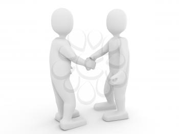 Royalty Free Clipart Image of Two People Shaking Hands