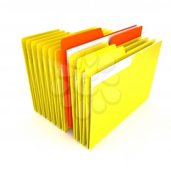 Royalty Free Clipart Image of a Bunch of Folders