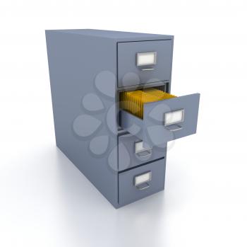 Royalty Free Clipart Image of a Filing Cabinet