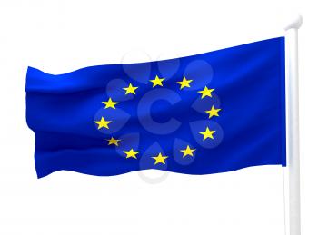 Royalty Free Clipart Image of the Flag of Europe