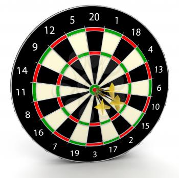 Royalty Free Clipart Image of a Dartboard