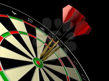 Royalty Free Clipart Image of a Dartboard