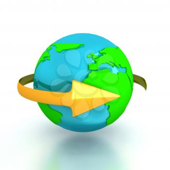 Royalty Free Clipart Image of a Globe