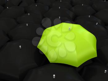 Royalty Free Clipart Image of a Bunch of Umbrellas