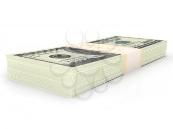 Royalty Free Clipart Image of a Stack of Money