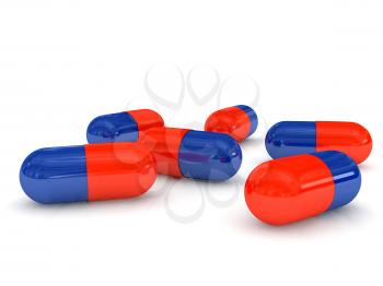 Royalty Free Clipart Image of Pills