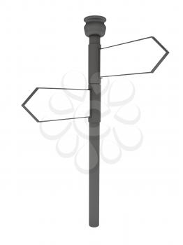 Royalty Free Clipart Image of a Signpost