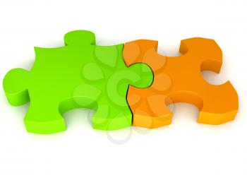 Royalty Free Clipart Image of Puzzle Pieces