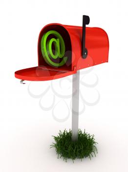 Royalty Free Clipart Image of a Mailbox