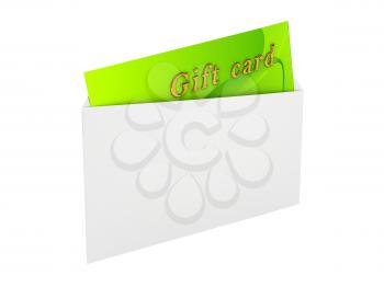 Royalty Free Clipart Image of a Gift Card