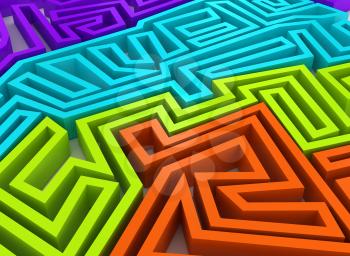 Royalty Free Clipart Image of a Maze